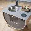 Cuisine enfant design vintage - Gris taupe