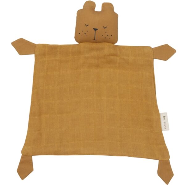 Doudou plat Ours - Ocre