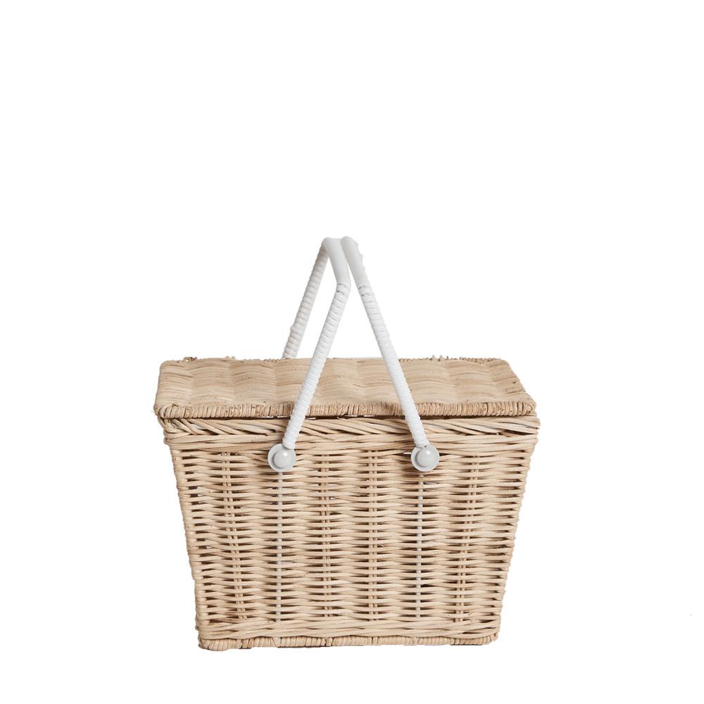 Yearonan panier de rangement ensemble de 4 pièces-panier rangement  bébé-Coton, avec poignée， jouets, rangement et finition des  cosmétiques-panier