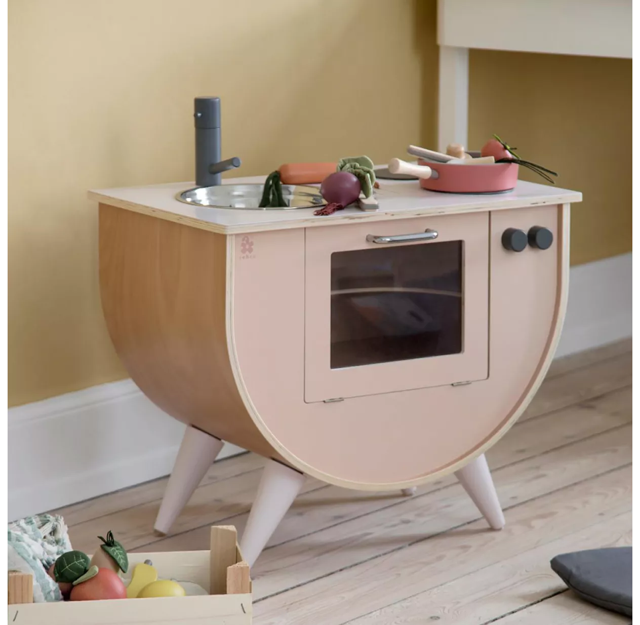 Cuisine en bois rose pour enfant • Jouet en bois, Woodybois