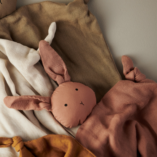 Doudou plat Lapin - Rose - Judy The Fox