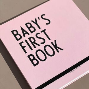 Mon premier album photo de naissance - Rose - Design Letters