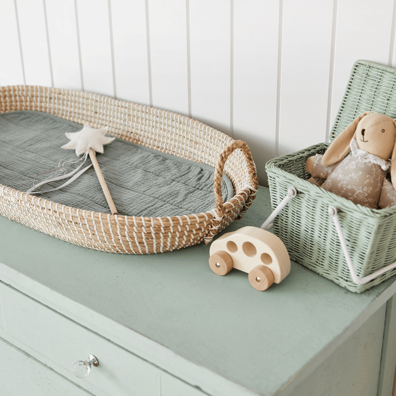 Panier à Langer avec Matelas - Naturel