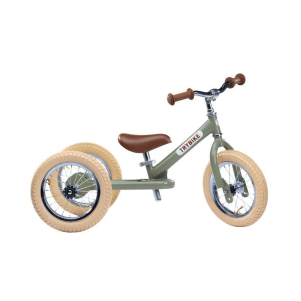 Tricycle-évolutif-vintage-en-acier-vert-trybike