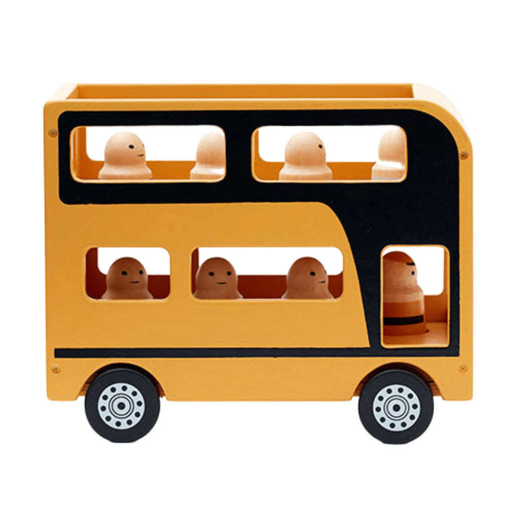 Autobus à deux étages en bois - Aiden l Kids concept l Judy The Fox