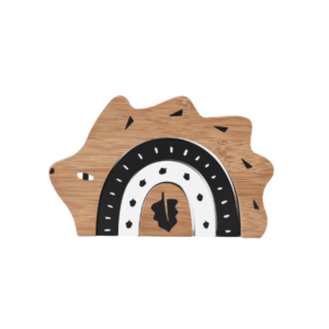 jeu à empiler en bois en forme d'hérisson