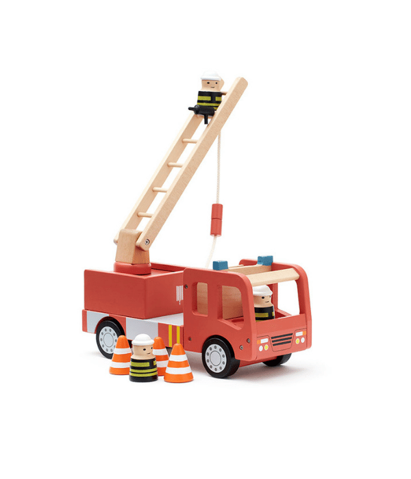 Camion de pompiers en bois - Aiden l Kids concept - Judy The Fox