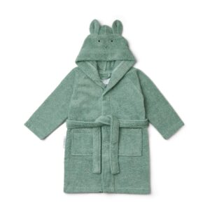 peignoir pour enfant menthe avec oreilles de lapin