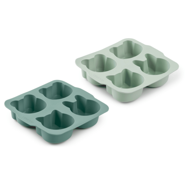 lot de 2 moules en silicone menthe mix liewood