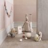 doudou lapin et oeufs de paques en metal maileg