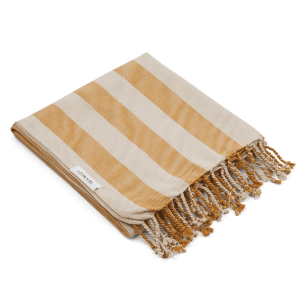 serviette-de-plage-mona-liewood-moutarde-creme