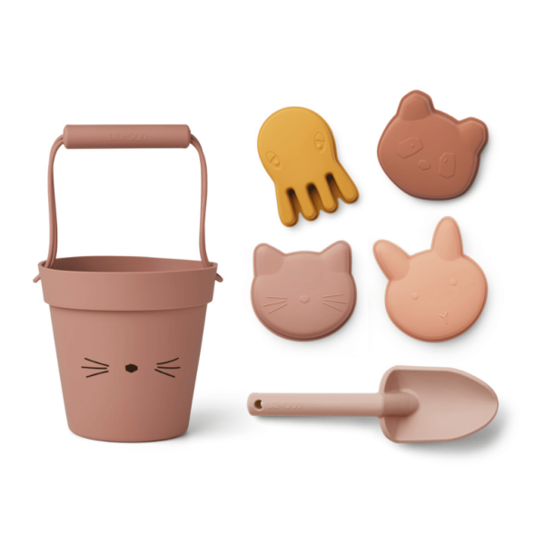 set de plage en silicone pour la plage chat multi mix liewood