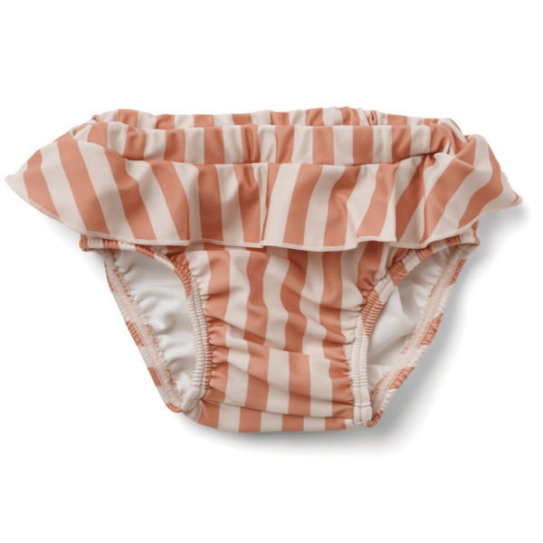 culotte de bain pour enfant rayures rose creme liewood