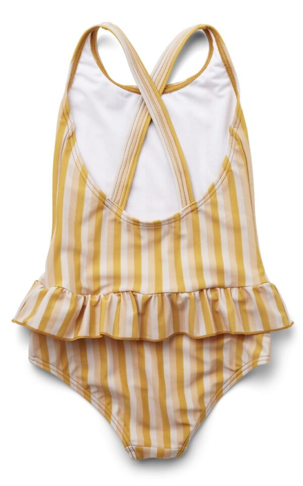 maillot de bain une piece jaune et creme liewood