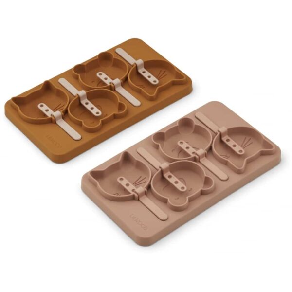 set de moules à glace en silicone rose mix liewood