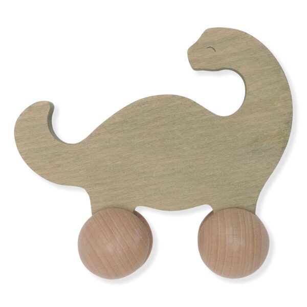 jouet en bois à roulettes en forme de dinosaure pour bébé