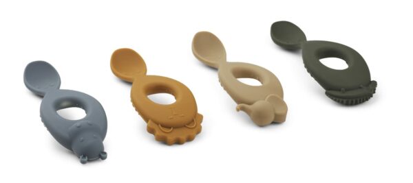 lot de 4 cuillères en silicone Liewood pour enfant