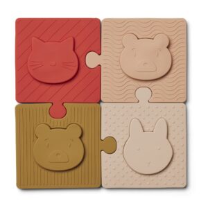 Mini puzzle en silicone Bodil - Rose mix