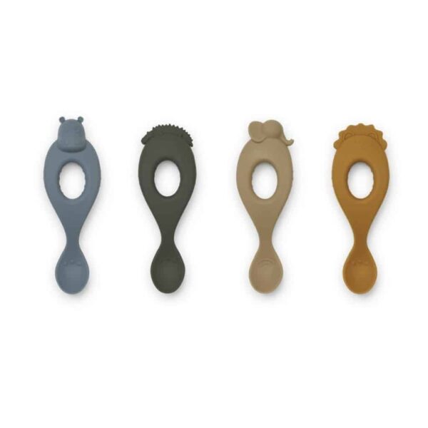 lot de 4 cuillères en silicone pour enfant