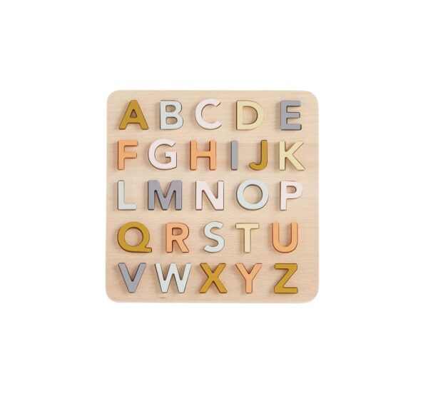 Puzzle en bois Alphabet - Abécédaire multicolore