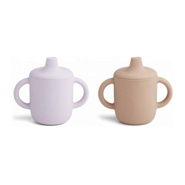 Lot de 2 tasses d'apprentissage en silicone Neil - Lavande mix