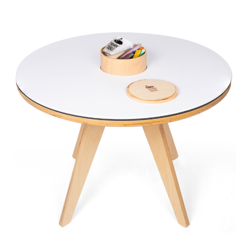 Table rangement enfant bois naturel