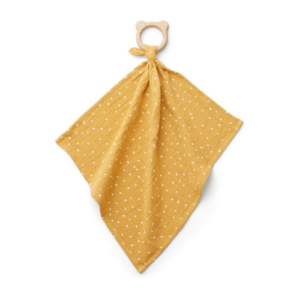 Anneau de dentition et lange Dines - Confetti yellow mellow