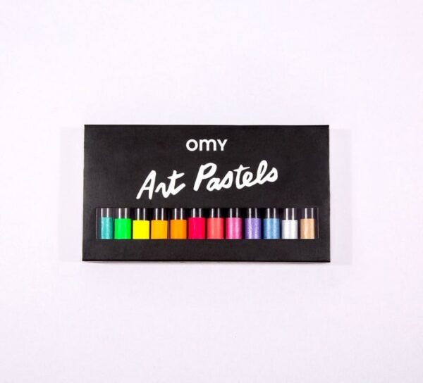 Étui de 12 pastels à l'huile coloris fluo et métallisés