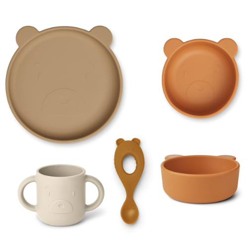 Set repas en silicone Vivi - Mr bear oat multi mix
