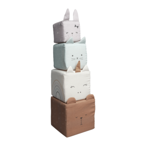 Cubes d'éveil en coton bio - Animaux