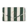 Tapis à langer nomade Isla – Rayures Hunter Green Sandy