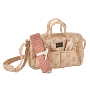 Sac à langer Angel pour poupée en double gaze Fleurs d'Avril