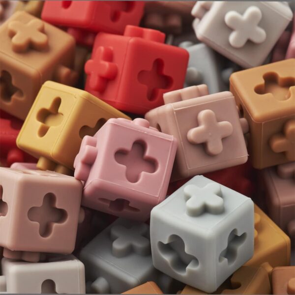 Blocs de construction en silicone Links - Rose multi mix