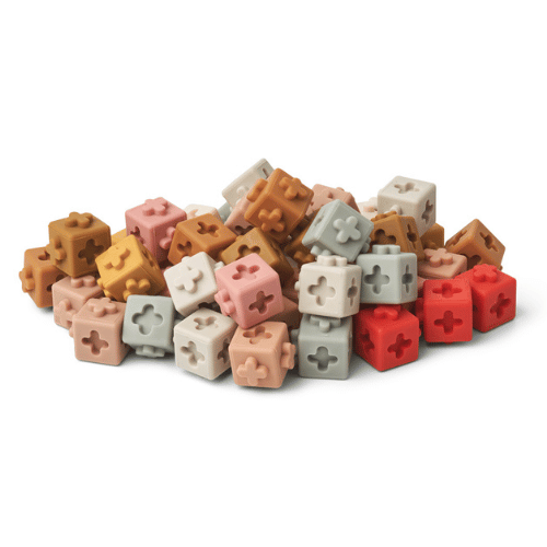 Blocs de construction en silicone Links - Rose multi mix