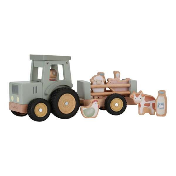 Tracteur et sa remorque en bois Little Dutch