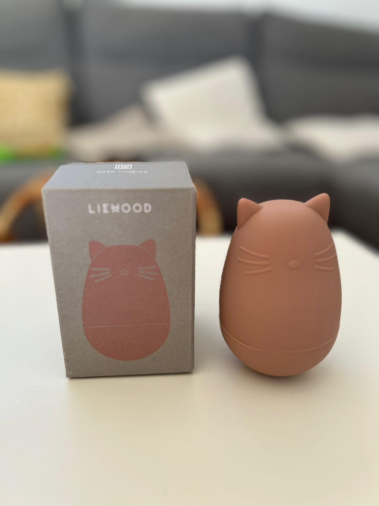 Liewood - Jouets d'éveil pour bébé - Culbuto chat rose Maro