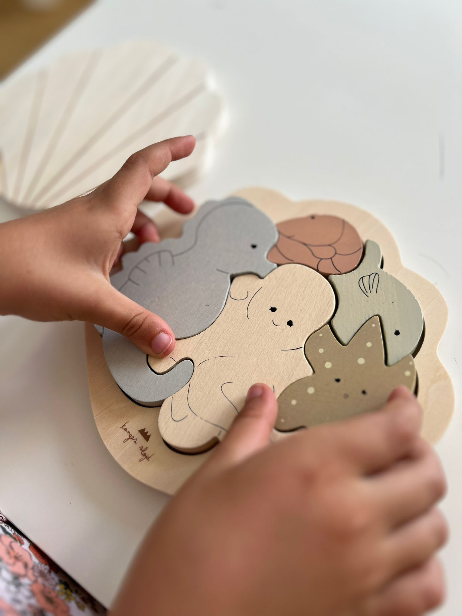 Puzzle en bois animaux