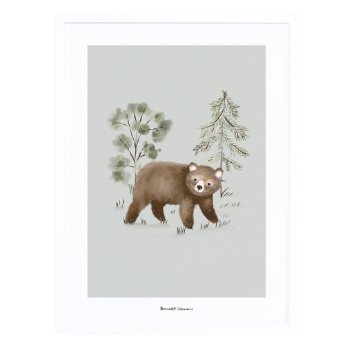 Affiche Little Bear avec cadre - 30x40cm