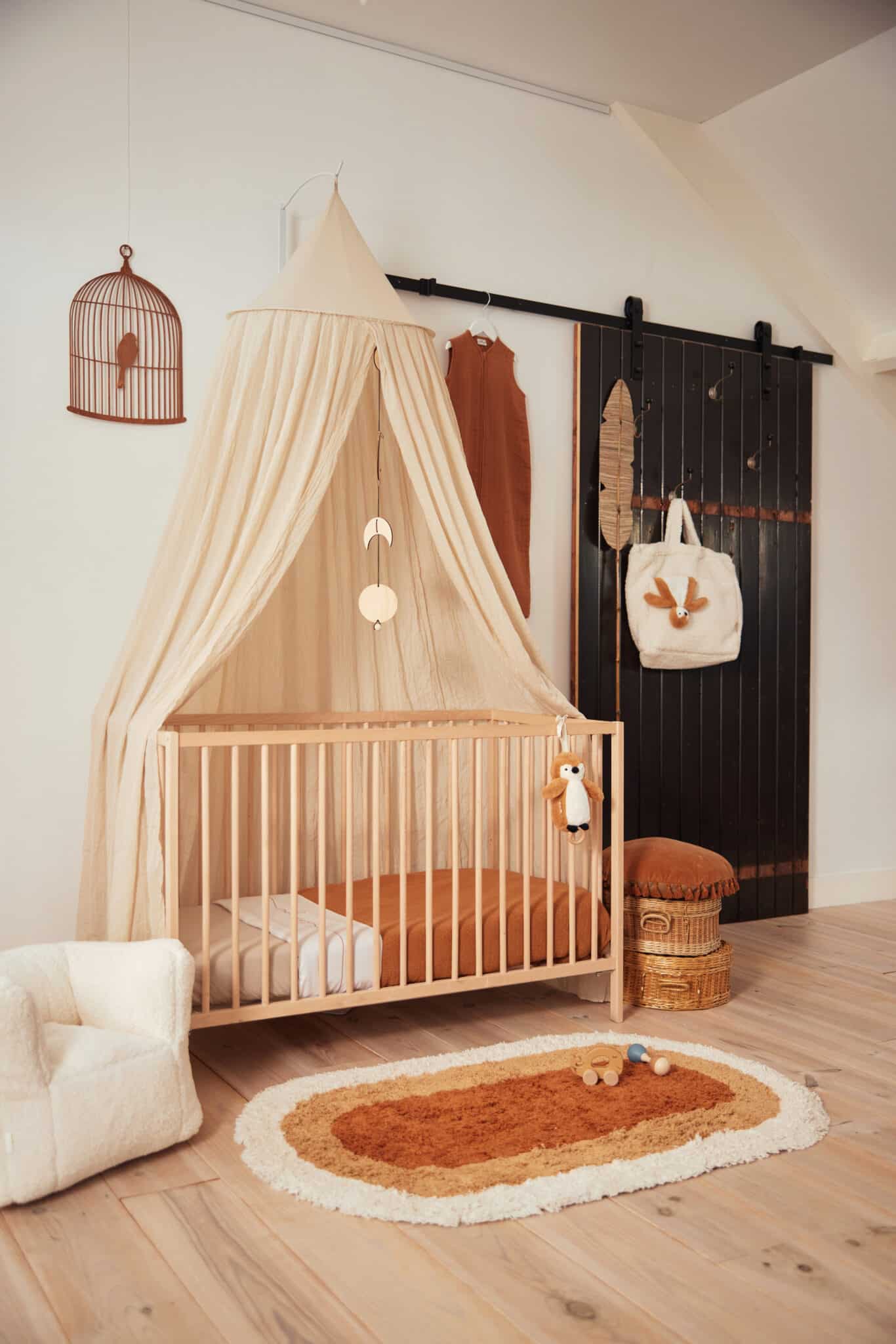 Ciel de lit bebe avec support - Ciel de lit bébé - ID Mômes