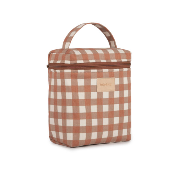 Sac isotherme pour biberon et déjeuner Hyde park - Terracotta checks