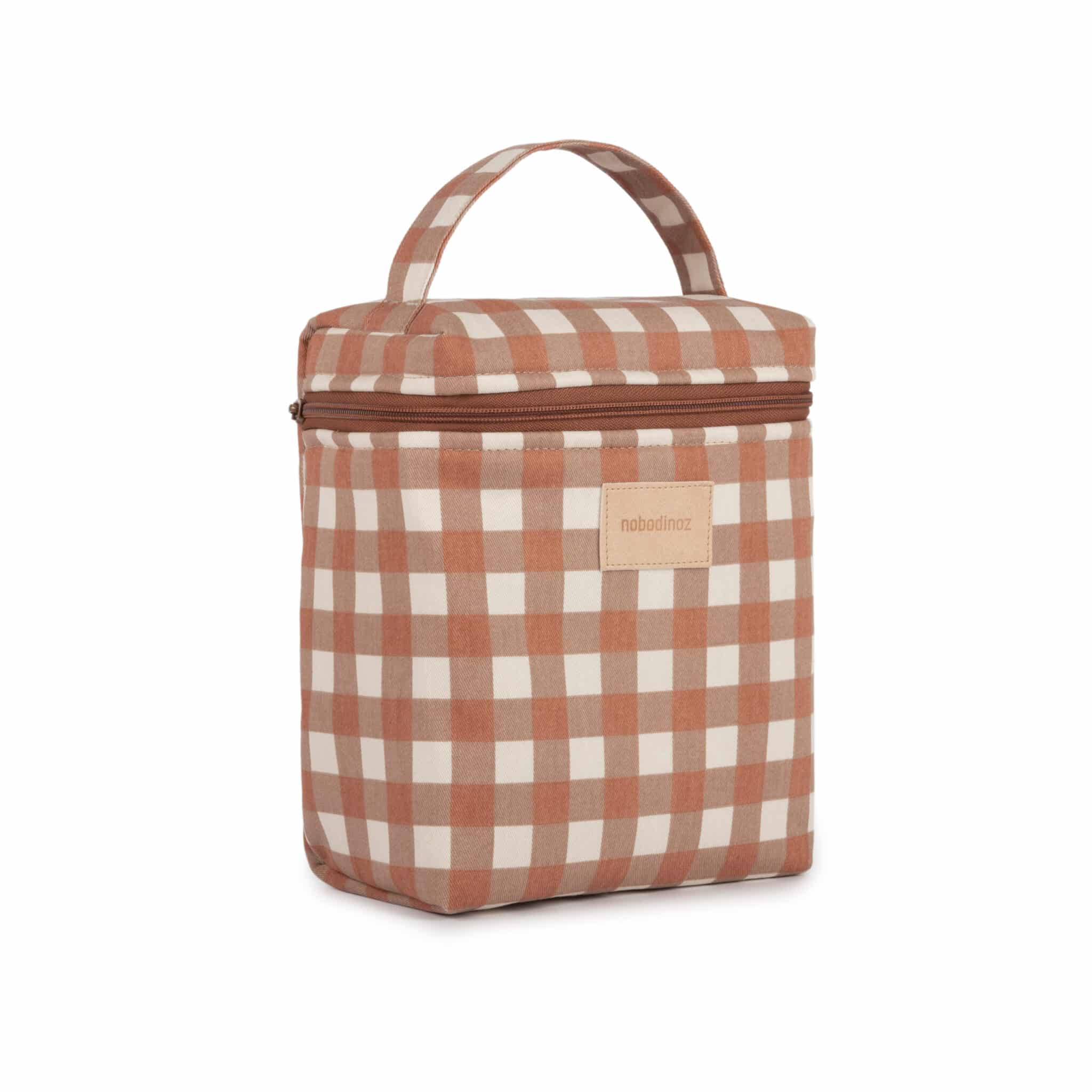 Sac de rangement poussette HYDE PARK Nobodinoz Terracotta Checks