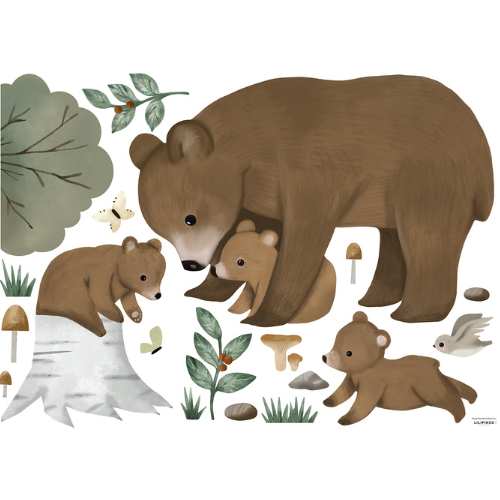 Planche de stickers Bears family