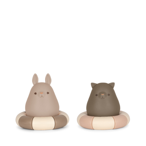 Jouets pour le bain beige