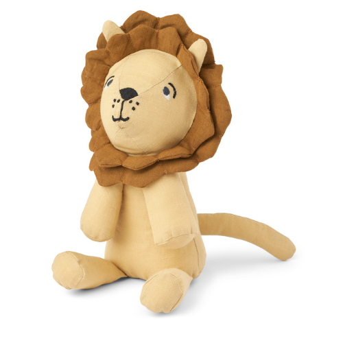 Peluche Lion - Halfdan teddy L - Yellow mellow