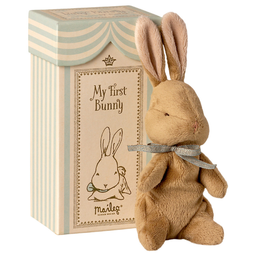 Peluche Mon premier Lapin et sa boîte cadeau - Light blue