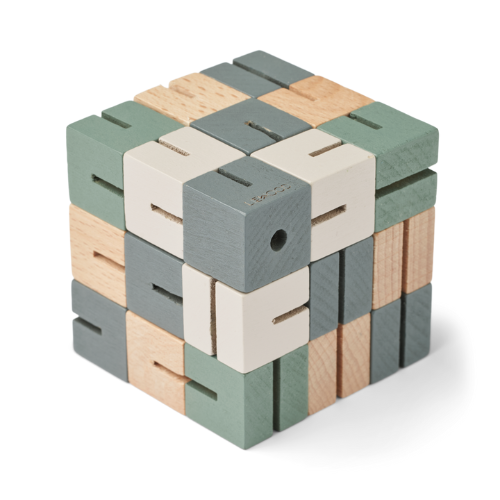 Cube de construction Gavin - Faune green mix