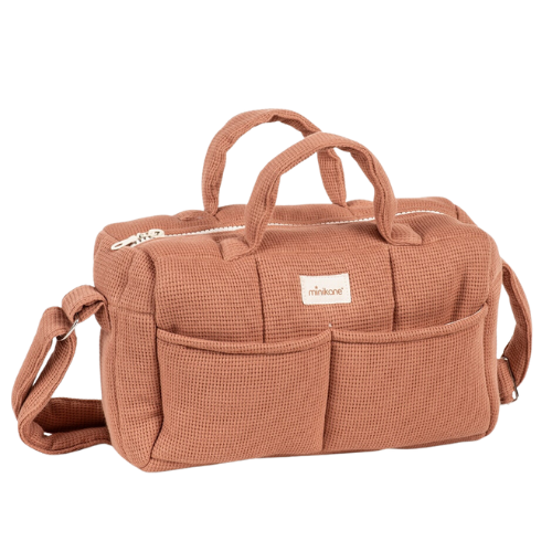 Sac à langer pour poupée (rose/ours)