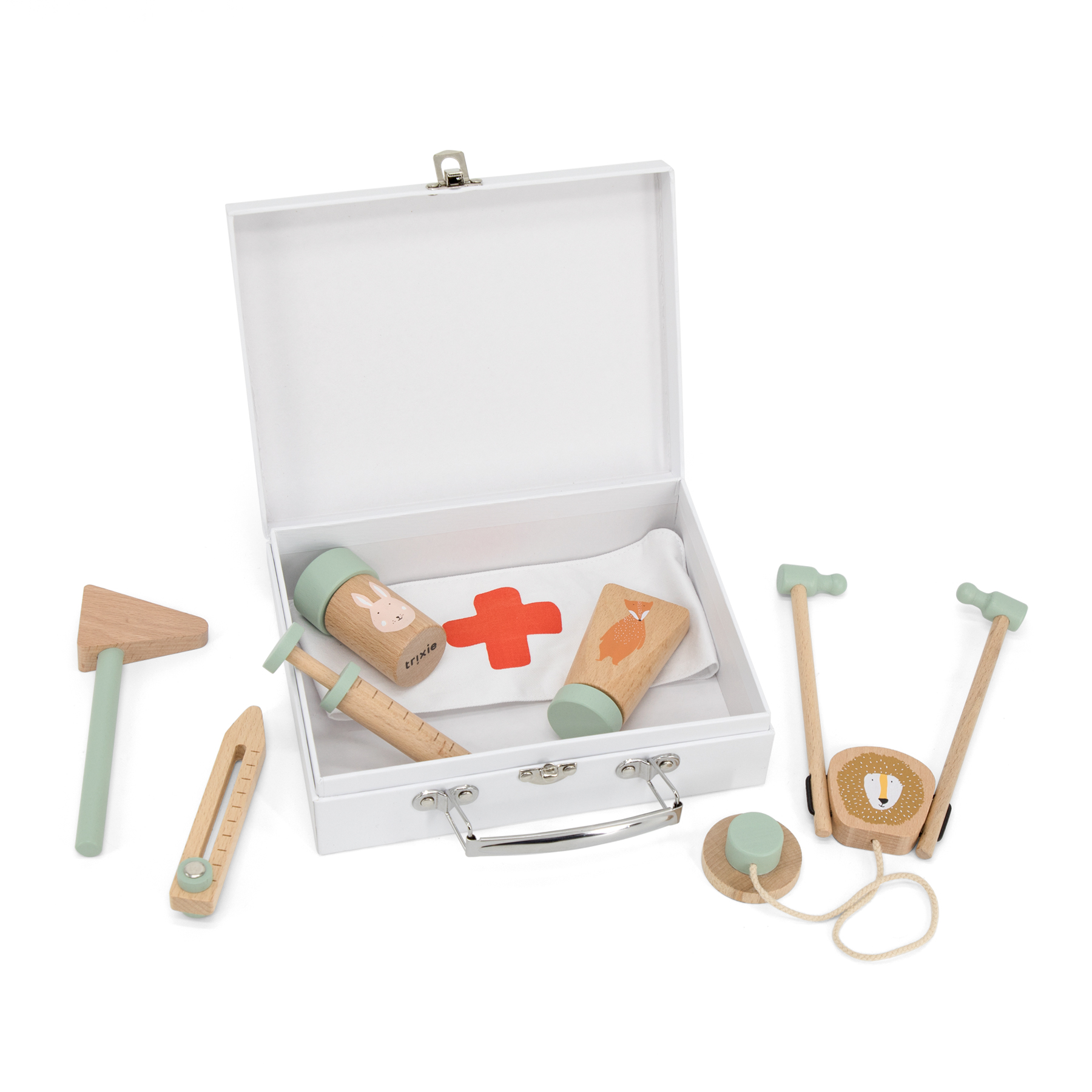 Mallette de docteur Bois naturel, Jouets pour medecins