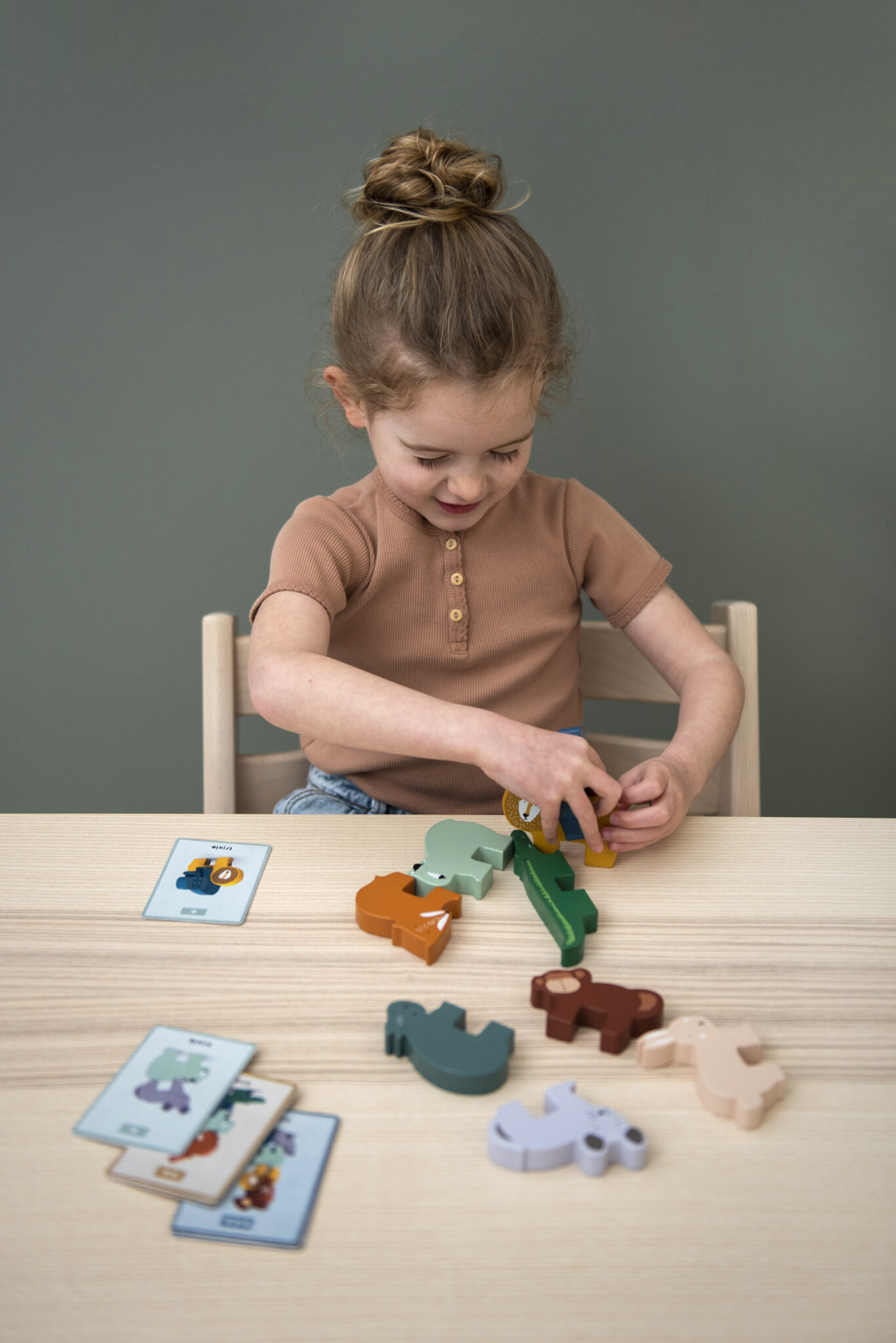 Puzzles en bois pour les tout-petits Bébé Age 2 3 4 ans Apprentissage  Couleur Perception Empilage Blocs de bois Garçon et fille Cadeaux  d'anniversaire